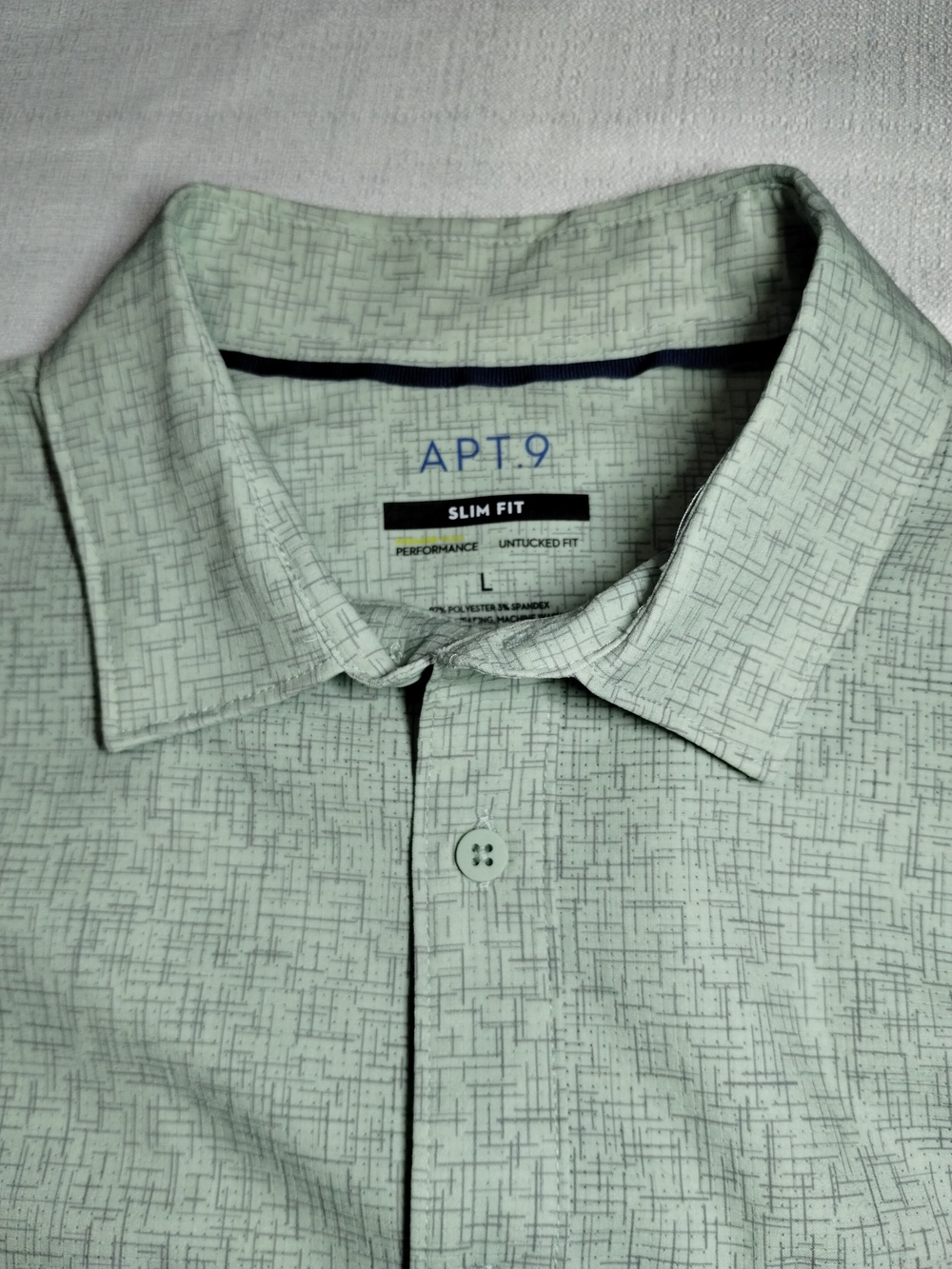 Apt. 9 Men’s Long-Sleeve Button-Down Shirt in Sage Green - Picture 8 of 11